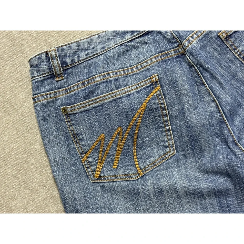 Michael Kors Jeans Womens 12 Bootcut Embroidered MK Pockets Medium‎ Wash Denim
